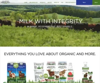 Maplehill.com(Grass-Fed Organic Dairy) Screenshot