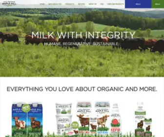 Maplehillcreamery.com(Grass-Fed Organic Dairy) Screenshot