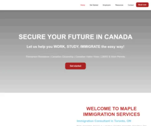 Mapleimmigration.ca(Mapleimmigration) Screenshot
