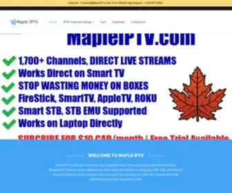 Mapleiptv.com(Cheapest IPTV Services in Canada) Screenshot