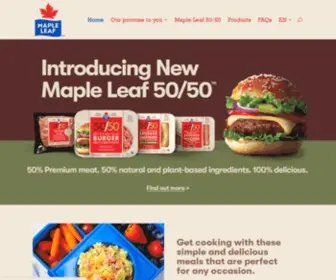 Mapleleaf.com(Maple Leaf Foods) Screenshot