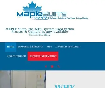Maplemes.com(MAPLE Suite is a Manufacturing Execution System (MES)) Screenshot