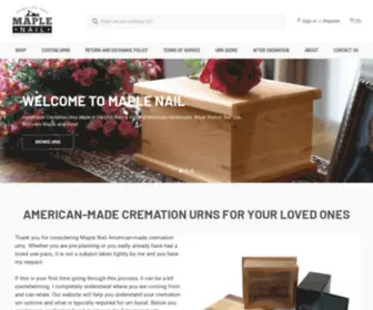 Maplenail.com(American-Made Cremation Urns) Screenshot