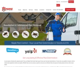 Maplepest.com(#1 Toronto Pest Control Services) Screenshot