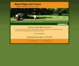 Mapleridgebemidji.com(Maple Ridge Golf Course) Screenshot