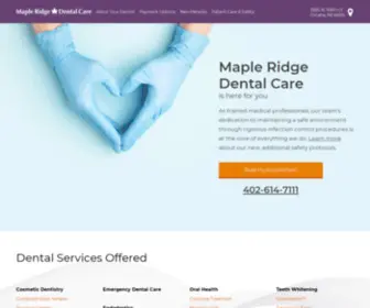 Mapleridgedentalcare.com(Maple Ridge Dental Care) Screenshot