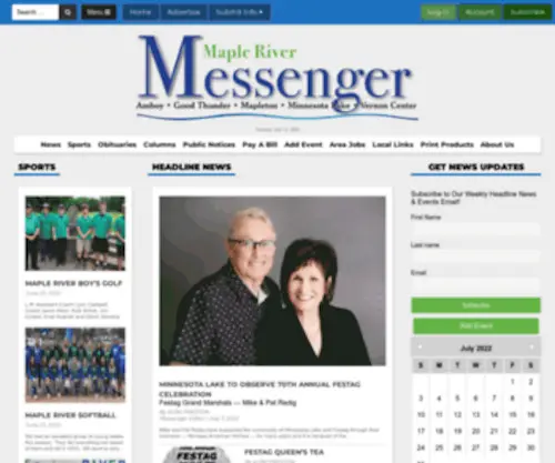 Maplerivermessenger.com(Maple River Messenger) Screenshot