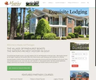 Maplesgolf.com(Village of Pinehurst Golf Packages & Golf Vacations) Screenshot