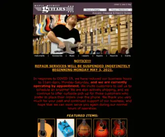 Maplestreetgtrs.com(Acoustic, Classical and Electric Guitar Shop in Metro Atlanta, Georgia (GA)) Screenshot