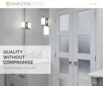 Mapletonhomes.ca(Mapleton Homes) Screenshot