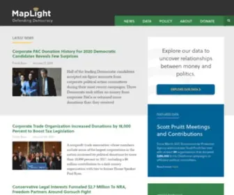 Maplight.org(Revealing money's influence on politics) Screenshot