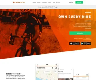 Mapmyride.com(Bike maps) Screenshot