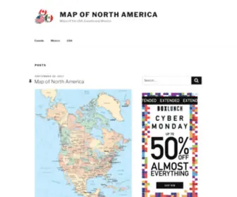 Mapofnorthamerica.org(Map of North America) Screenshot