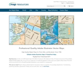 Mapresources.com(Maps in Adobe Illustrator Format of the World) Screenshot