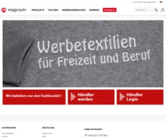 Maprom.com(Werbetextilien für Freizeit und Beruf) Screenshot