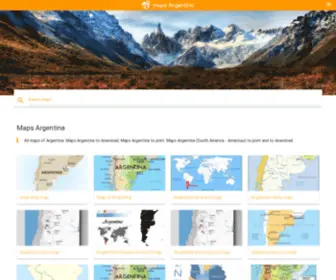Maps-Argentina.com(Argentina maps. Argentina map. Map of Argentina South America) Screenshot
