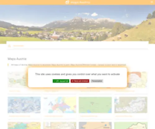 Maps-Austria.com(Austria maps. Austria map. Map of Austria Western Europe) Screenshot