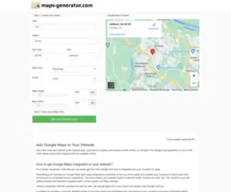 Maps-Generator.com(Google Maps Generator) Screenshot