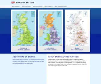 Maps-OF-Britain.co.uk(A complete resource of maps of Britain inc) Screenshot