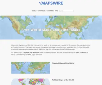 Mapswire.com(Free Maps of the World) Screenshot