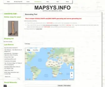 Mapsys.info(Mapsys info) Screenshot