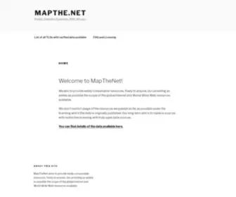 Mapthe.net(Public Data for Domains) Screenshot