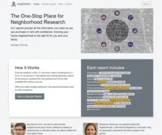 Maptimum.com(In-Depth Neighborhood Research for Meticulous Home Buyers) Screenshot