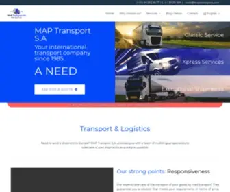 Maptransport.com(MAP Transport S.A) Screenshot