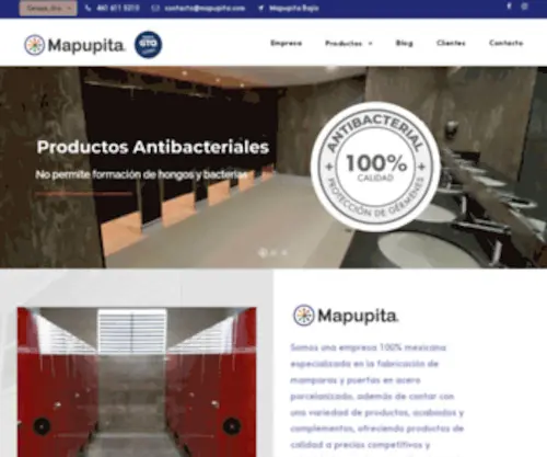 Mapupita.com(Mamparas y Puertas de acero porcelanizado) Screenshot