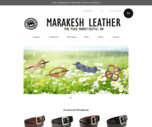 Marakeshleathergoods.com(Marakesh Leather l Handmade Leather Belts & Accessories) Screenshot
