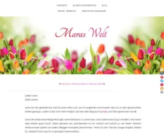 Maras-Welt.de(Mara´s Welt Blog) Screenshot