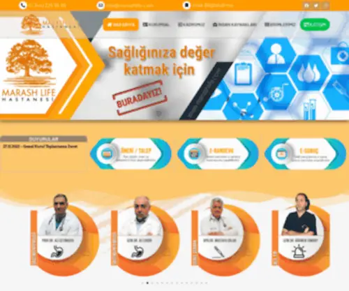 Marashlife.com(Marash Life Hospital) Screenshot