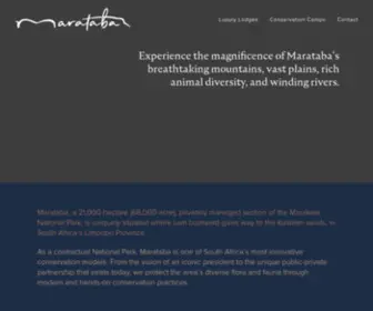 Marataba.co.za(Magical Marataba... where the plains touch the mountains. Marataba Game Reserve) Screenshot