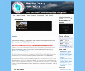 Marathoncountyares.org(Marathon County ARES/RACES amateur radio emergency communications) Screenshot