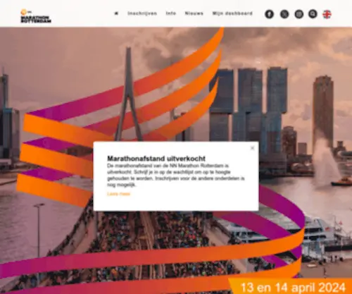Marathonrotterdam.nl(NN Marathon Rotterdam) Screenshot