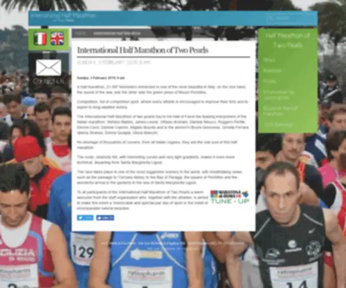 Maratoninaportofino.it(The International Half Marathon of the two Pearls) Screenshot