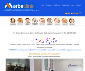 Marbeclinic.com(Dentistas Marbella) Screenshot