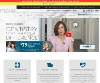 Marbledentalcare.com(Dentist in McKinney) Screenshot