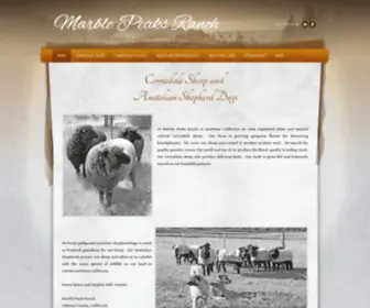 Marblepeaks.com(Marble Peaks Ranch) Screenshot