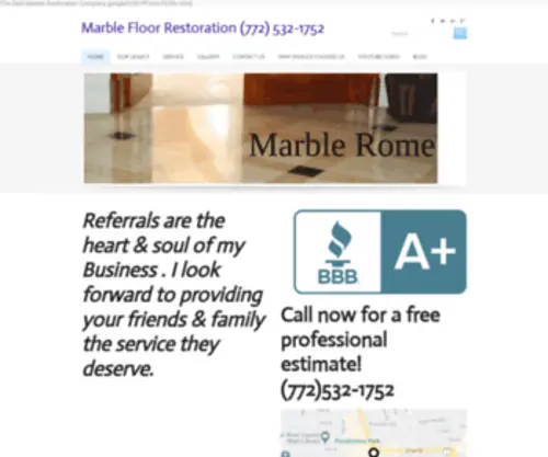 Marblerome.com(Marble Floor RestorationHome) Screenshot