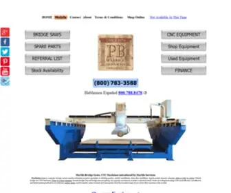 Marbleservices.com(PB Marble Services Bridge Saw) Screenshot