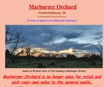 Marburgerorchard.com(Pick Your Own Peaches) Screenshot