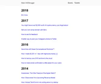 Marc.io(Marc Köhlbrugge) Screenshot