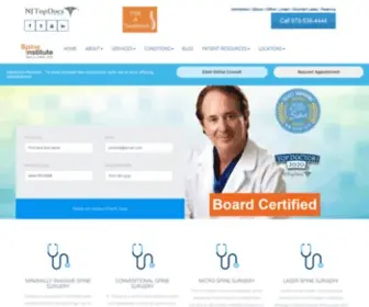 Marcacohenspinecenter.com(NJ Premier Expert Spine Care & Surgery) Screenshot