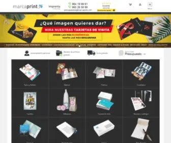 Marcaprint.com(Imprenta Online) Screenshot