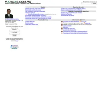 Marcas.com.mx(Registro de Marcas en Mexico ante el Instituto Mexicano de la propiedad industrial) Screenshot
