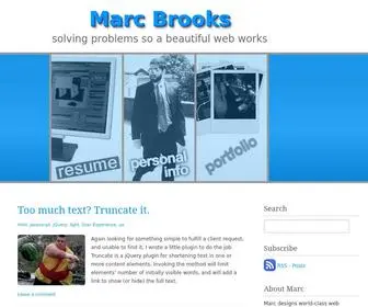 Marcbrooks.com(Marc Brooks) Screenshot