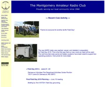 Marcclub.org(Montgomery Amateur Radio Club) Screenshot