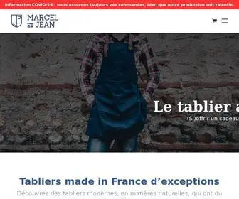 Marceletjean.fr(Tablier Made in France en matières naturelles) Screenshot