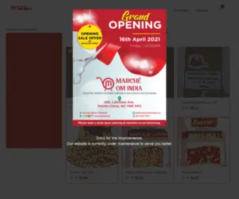 Marcheomindia.ca(Marché Om India) Screenshot